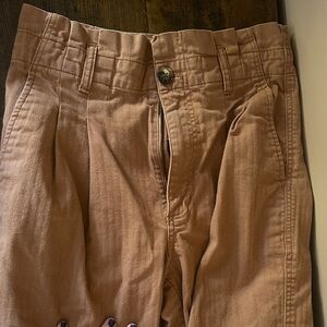 Madewell Women's Light Brown Pleated Trousers